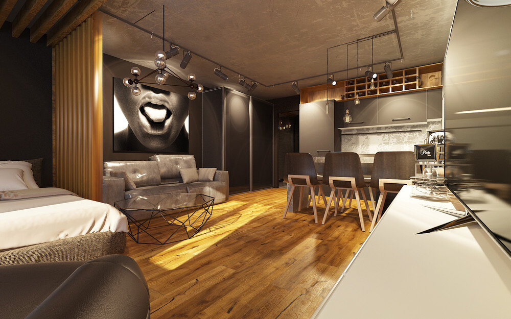 Квартира в стиле лофт