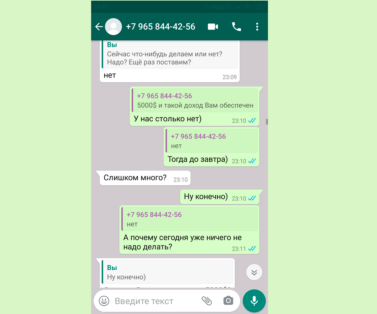 Конечно, от такого неприличного вопроса я просто опешила. И сообщила, что у меня нет столько денег.