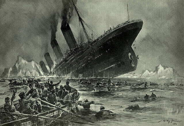 «Гибель „Титаника“» (1912). Вилли Штёвер. Фото из интернета. 