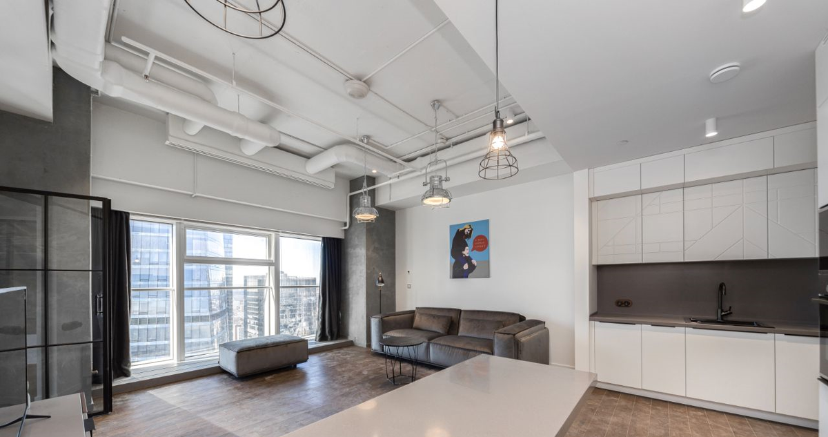 Башня «Меркурий Сити»: новые апартаменты 80 кв. м с мебелью в стиле лофт