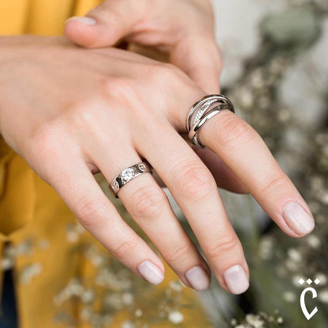 Серебряные кольца из коллекции TREND (арт. RG13, арт. RG34)
