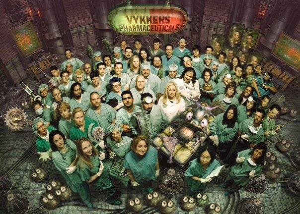 Фото студии, во время работы над Munch's Oddysee. 