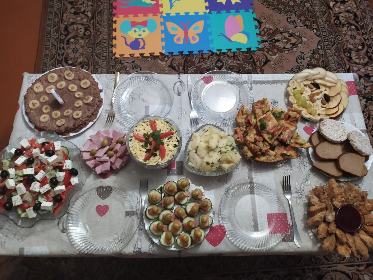 Меню на др дома на 10 человек