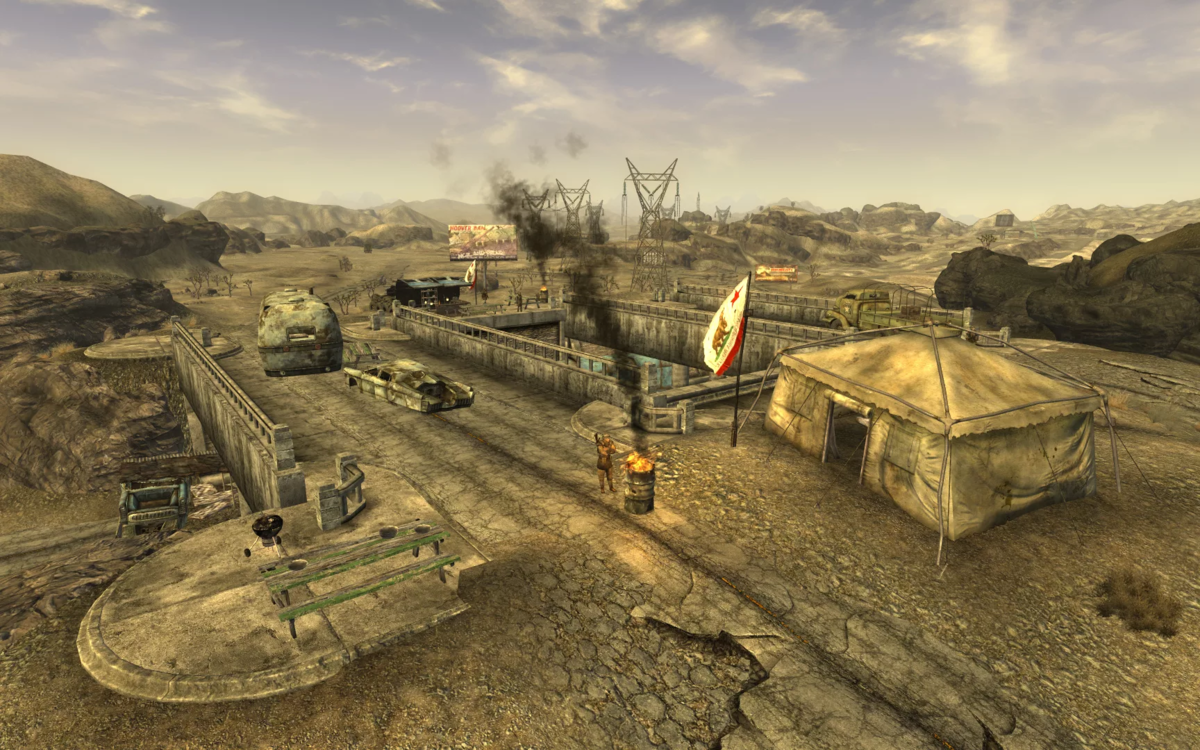 Fallout new vegas. 188 Торговый пост в Fallout New Vegas. Нью-Вегас 188 - торговый пост. Мохаве Fallout New Vegas. Аванпост Мохаве Fallout New Vegas