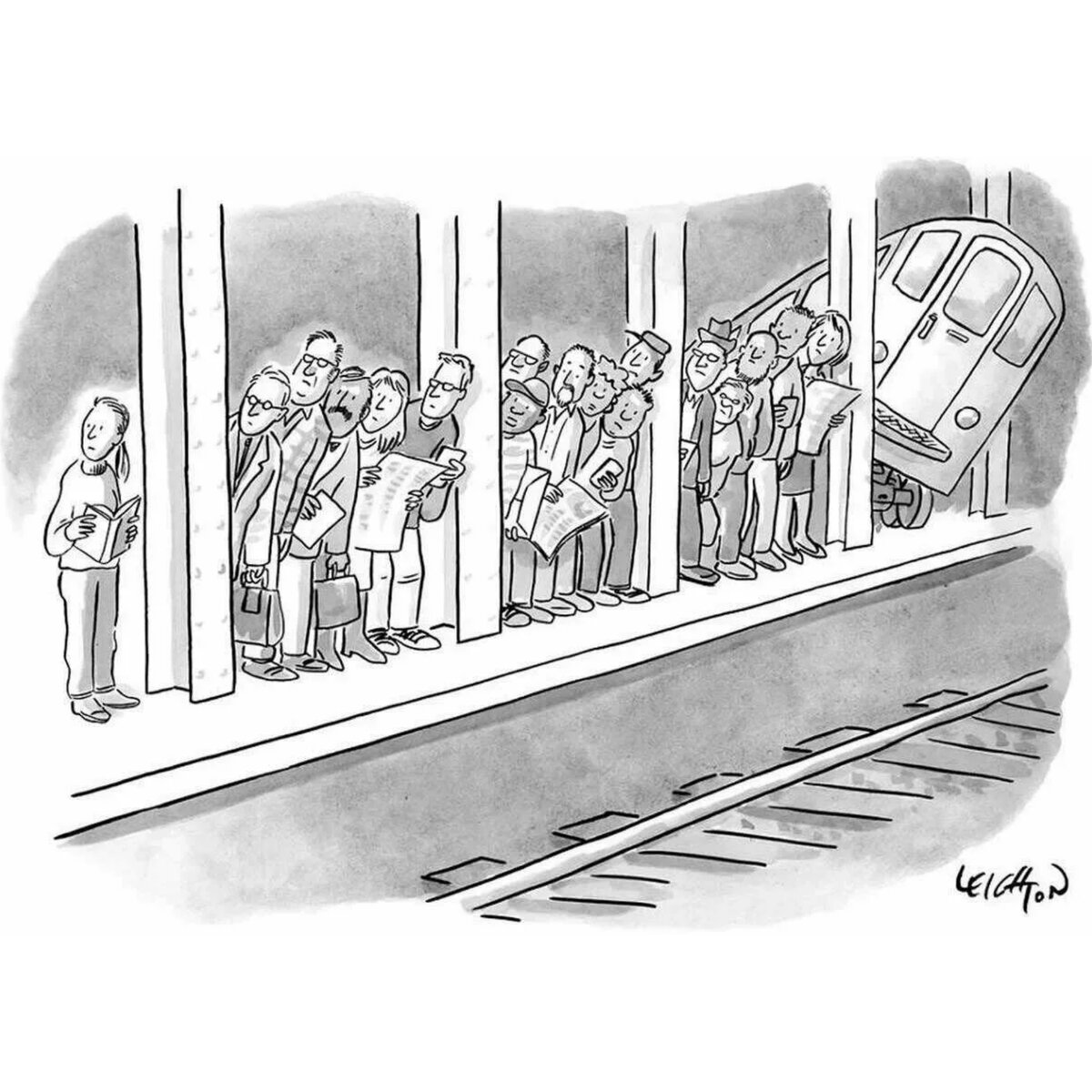 Зарисовки людей в метро