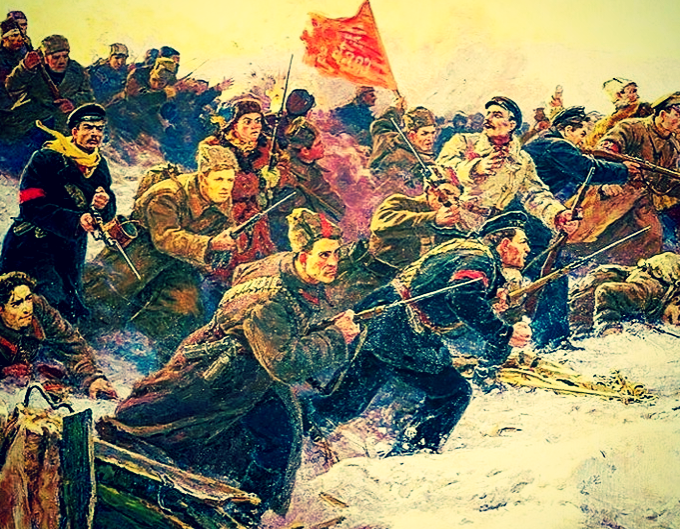 Атака красноармейцев