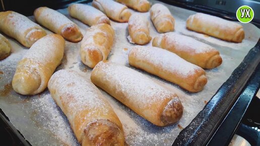 Трубочки с яблоками к чаю: быстрое и вкусное тесто на воде ( делюсь простой и вкусной выпечкой).