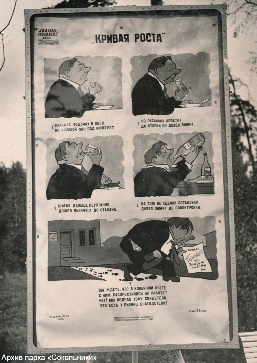 Агитплакат №365 в парке «Сокольники». СССР, Москва, кон. 1950-х – нач. 1960-х гг.