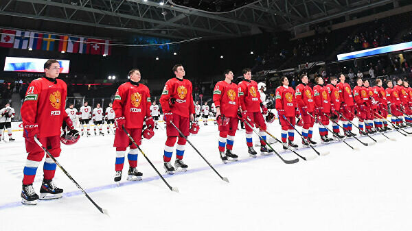    Молодежная сборная России по хоккею перед матчем на чемпионате мира© официальный сайт IIHF