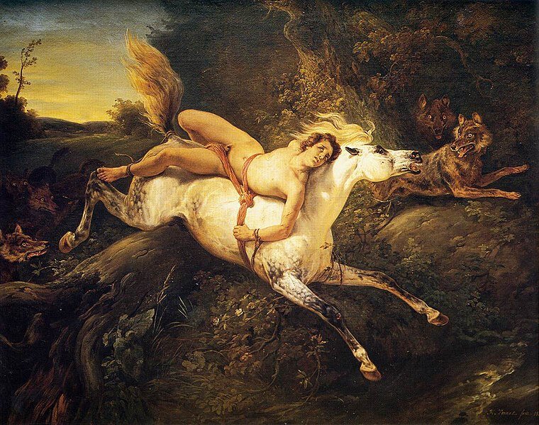 Horace Vernet. Mazeppa and the Wolves. 1826. Museé Calvet.