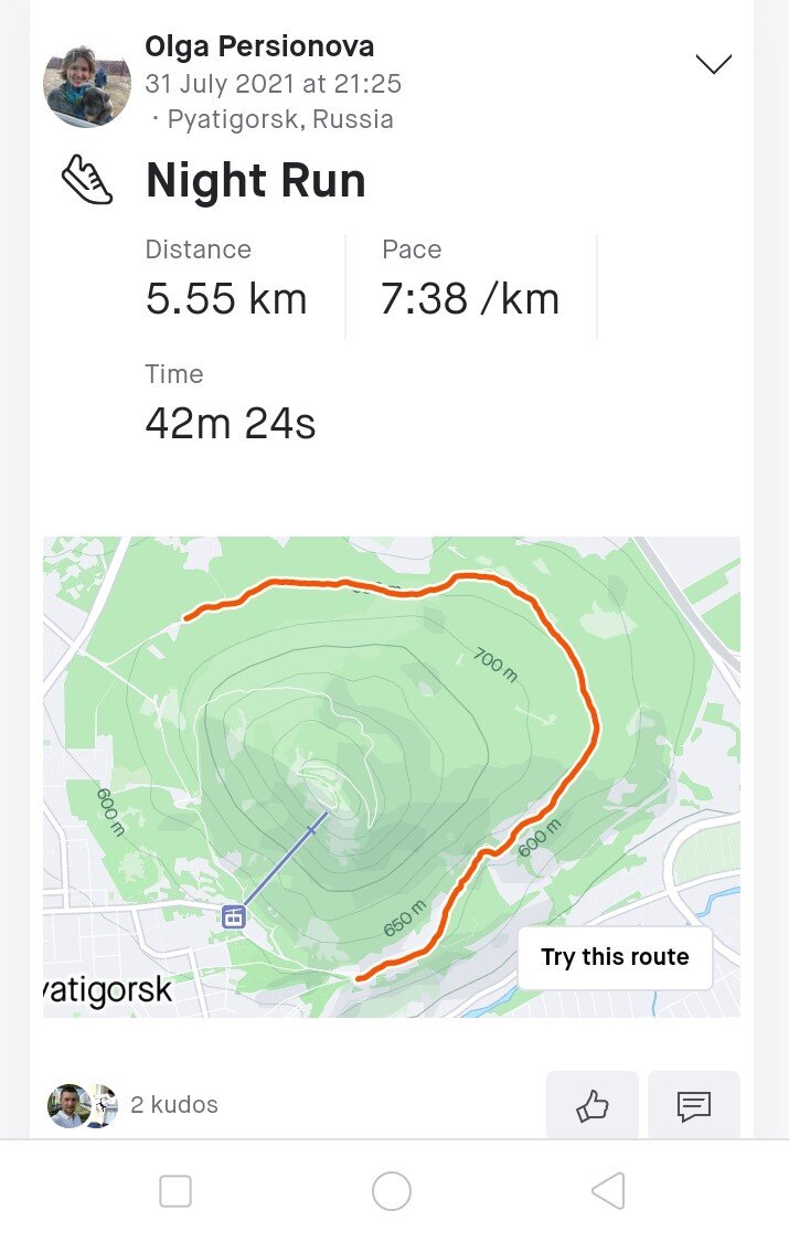 Strava рисует почему-то обрубленный путь, хотя до дома то я добралась... Может скорости постеснялась и запись остановила. Уже не помню.