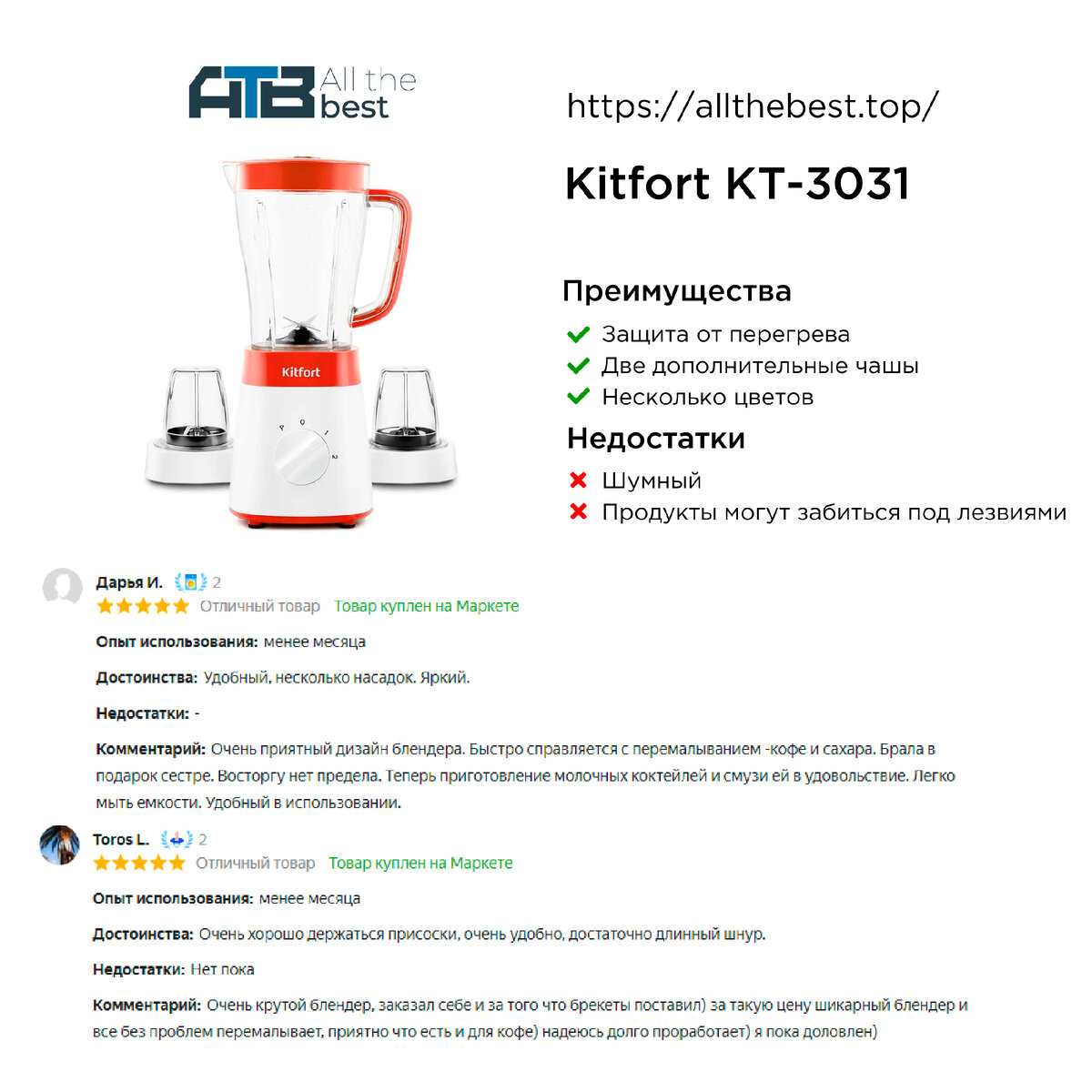 Блендер Kitfort KT-3031