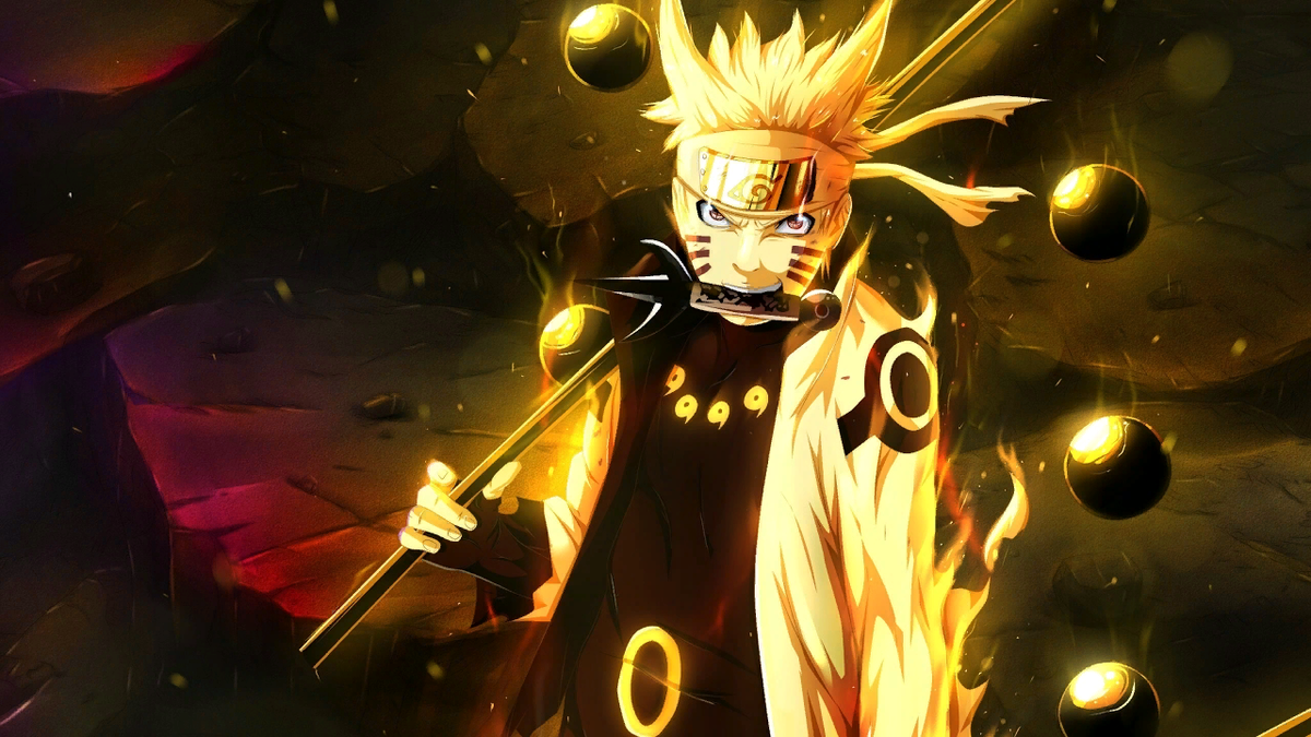 Наруто в бою против Мадары