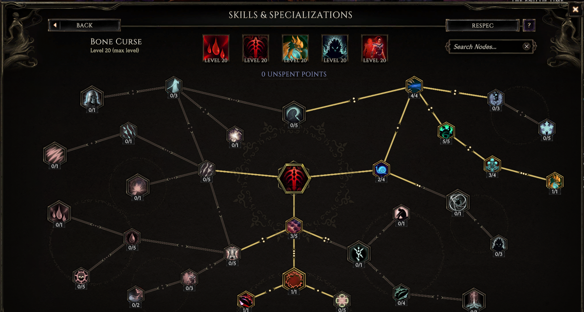 Skill tree last stand