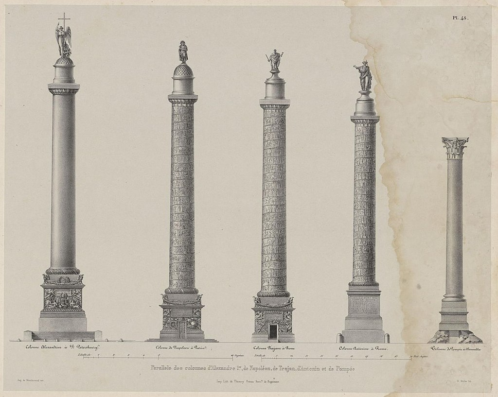 Колонна л. Александрийская колонна 1812. Александрийская колонна Монферран. Александровская колонна 1834. Александровская колонна эскизы Монферрана.