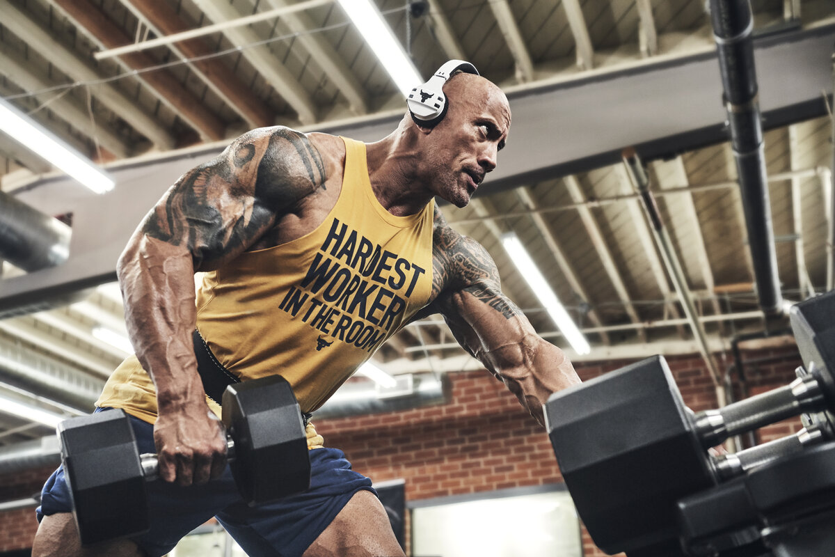 Дуэйн Джонсон under Armour the Rock наушники