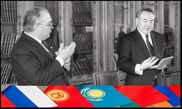 в 1994 году Нурсултан Назарбаев посетил МГУ, где он впервые высказал свою идею о создании Евразийского Экономического союза (ЕАЭС) изображение из открытых источников