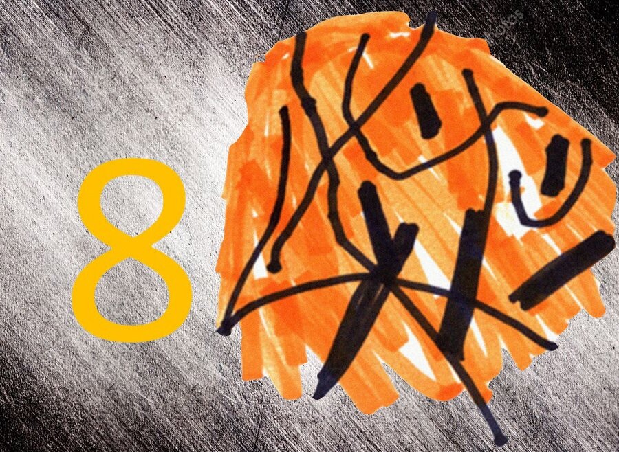 Как пациент RFS изобразил видение цифры 8 на бумаге