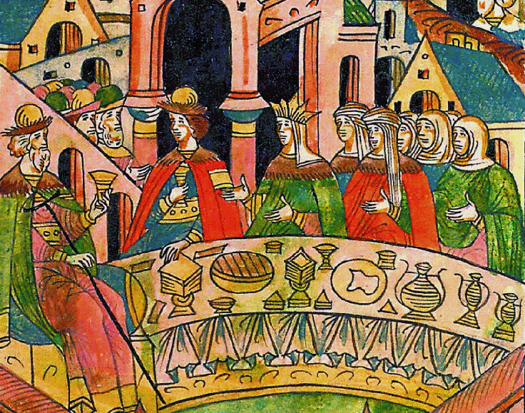 Свадьба Ивана Молодого и Елены Волошанки, Лицевой летописный свод XVI века