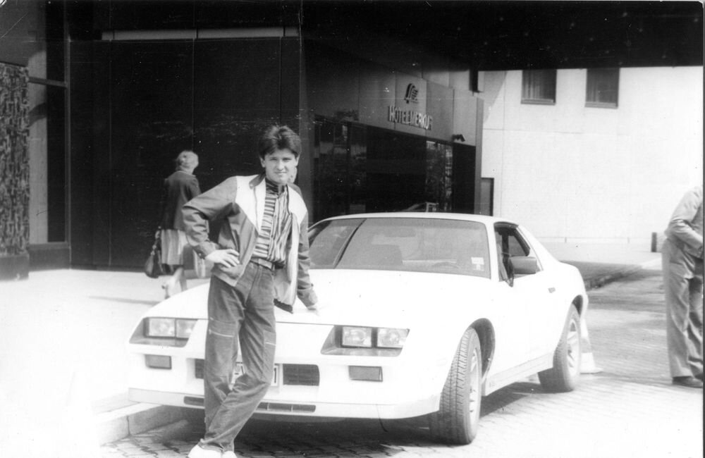 Автор собственной персоной в центре Лейпцига весной 1985 года...