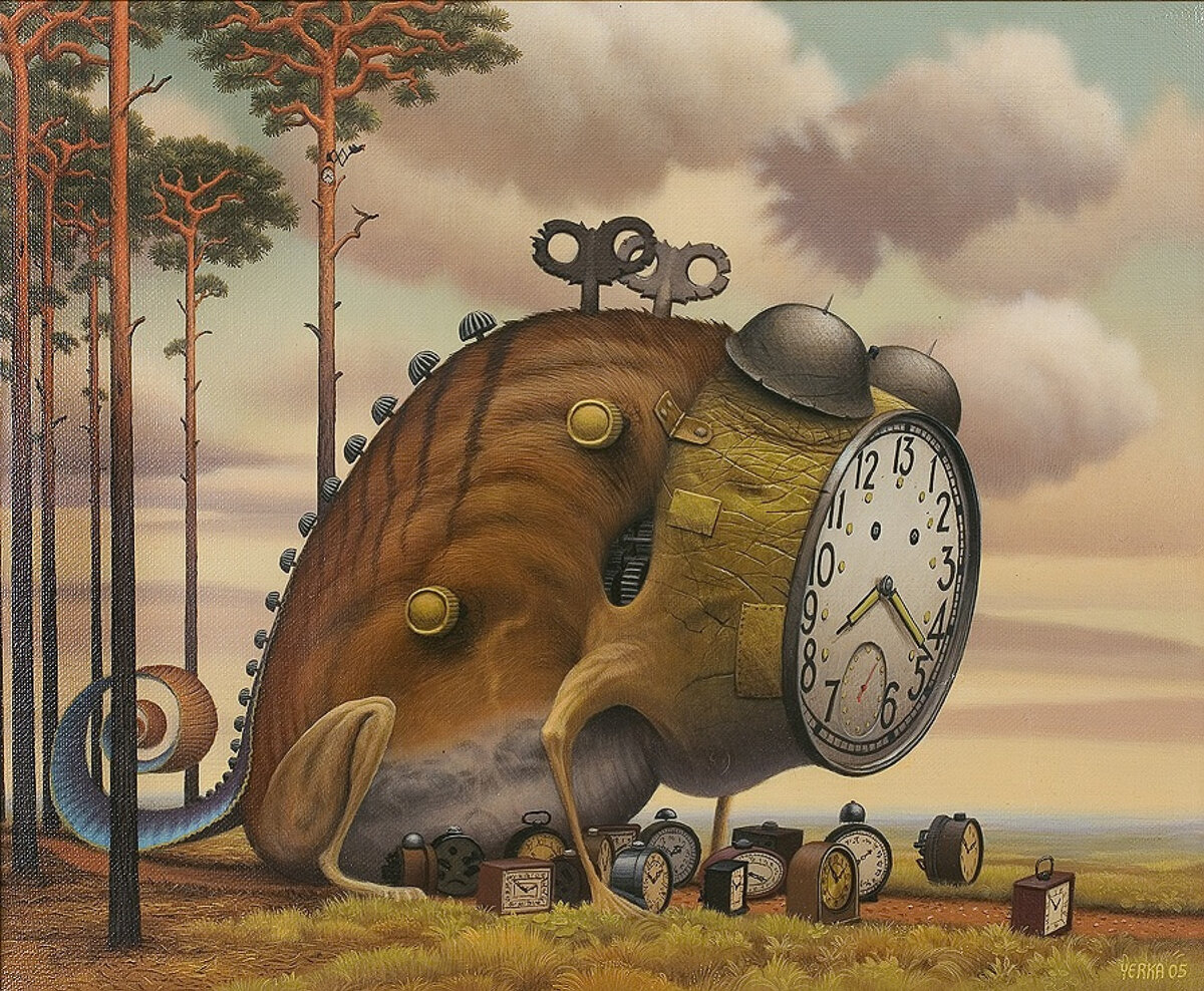 Источник: artchive.ru. Яцек Йерка  «Урок хождения» (2005), 38×45 см