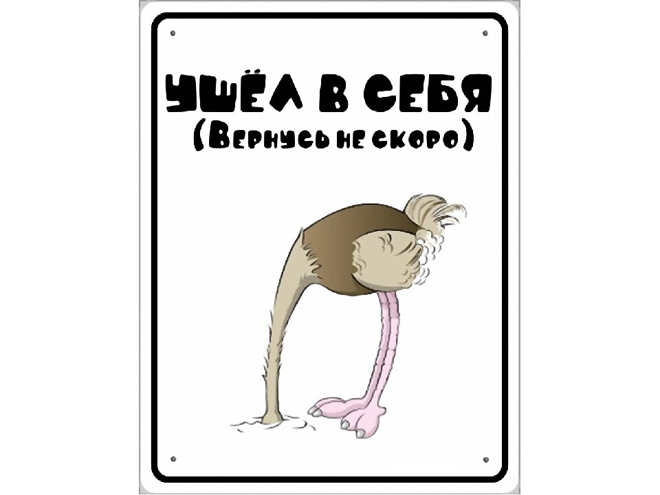 Нескоро. Ушла в себя. Ушла в себя скоро вернусь. Ушел в себя вернусь не скоро страус. Ушёл в себя вернусь не СК.