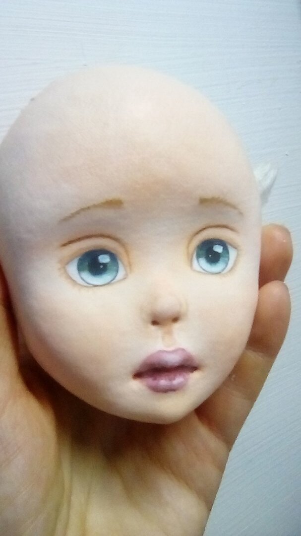 Создание объемного лица кукле. МК от Анны Абросиной