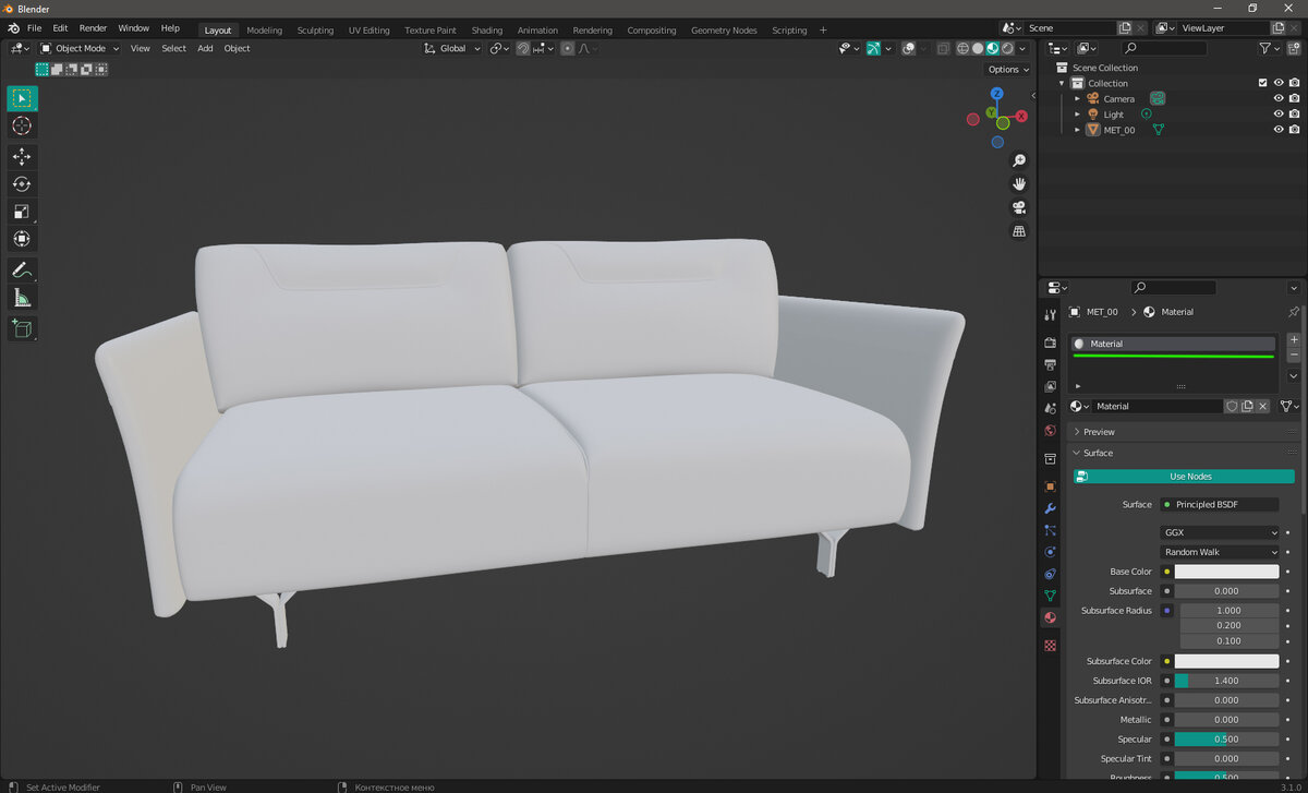 Как применить текстуры PBR в Blender 3.1.0 из Substance Painter | Void-3d |  Дзен