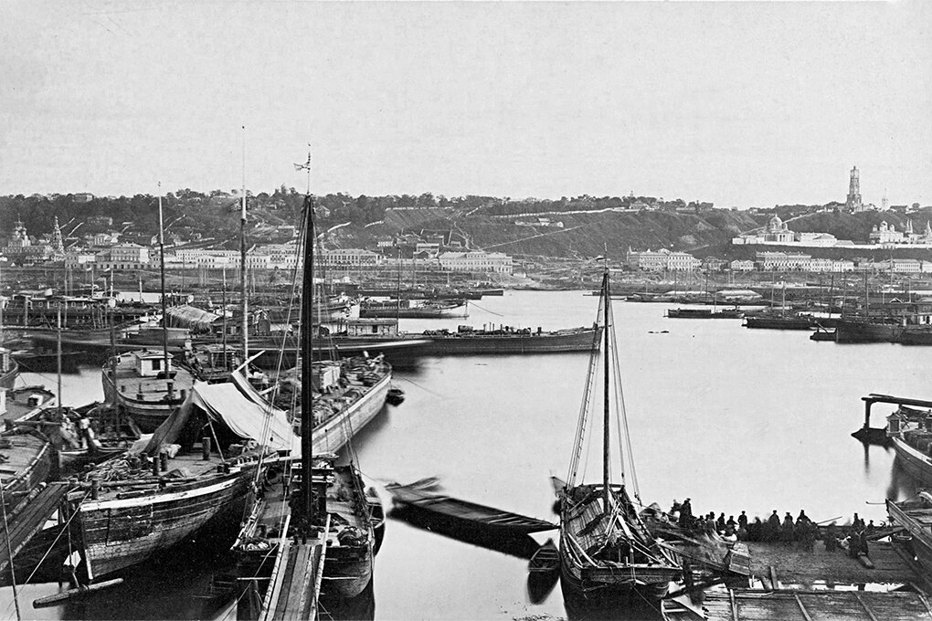 Нижний Новгород, вид с Ярмарки, фото с сайта pastvu.com 