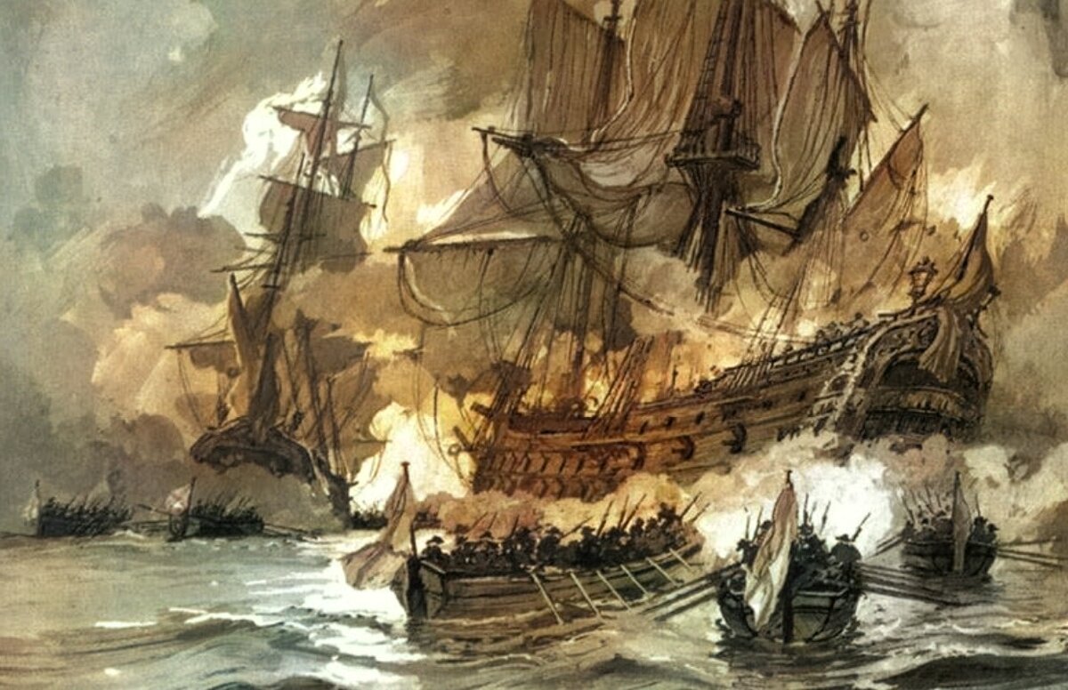 Сражение при Тендре. Художник И. Родионов