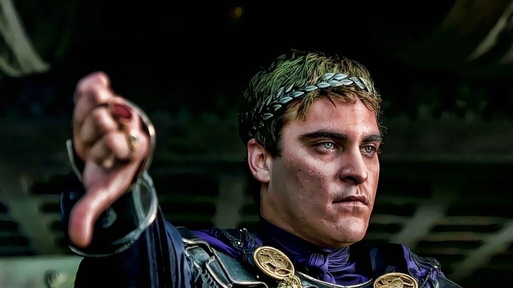 Хоакин Феникс в роли Коммода. Фильм «Гладиатор», 2000 г.