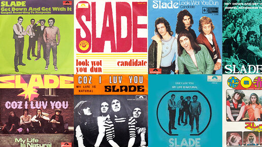 Все хитовые синглы SLADE, 01-03 /Get Down And Get With It /Coz I Luv You /Look Wot You Dun