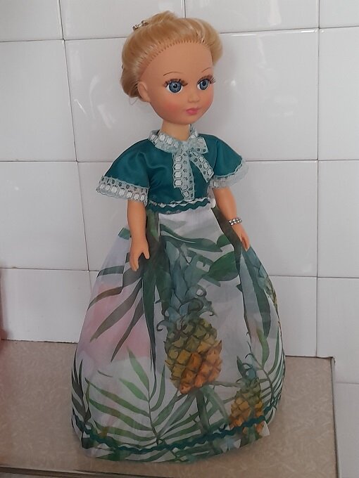 Бирюзовая блузка в стиле XIX века для куклы Анастасии. Сентябрь, 2022. 