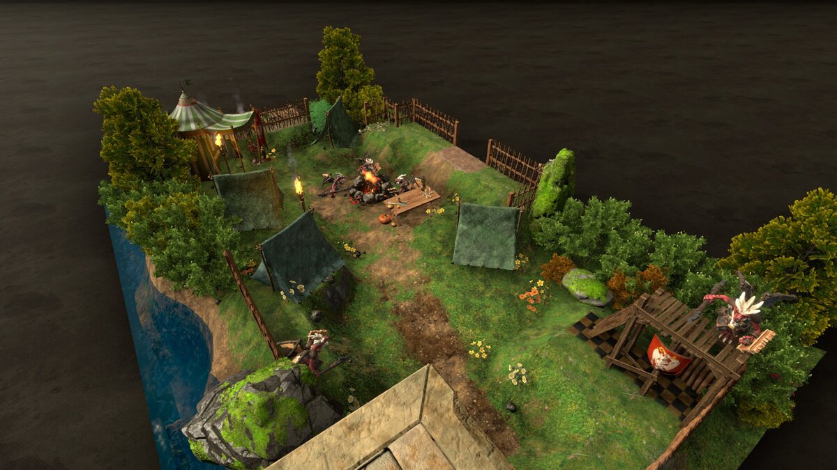 Общий вид  лагеря - днем