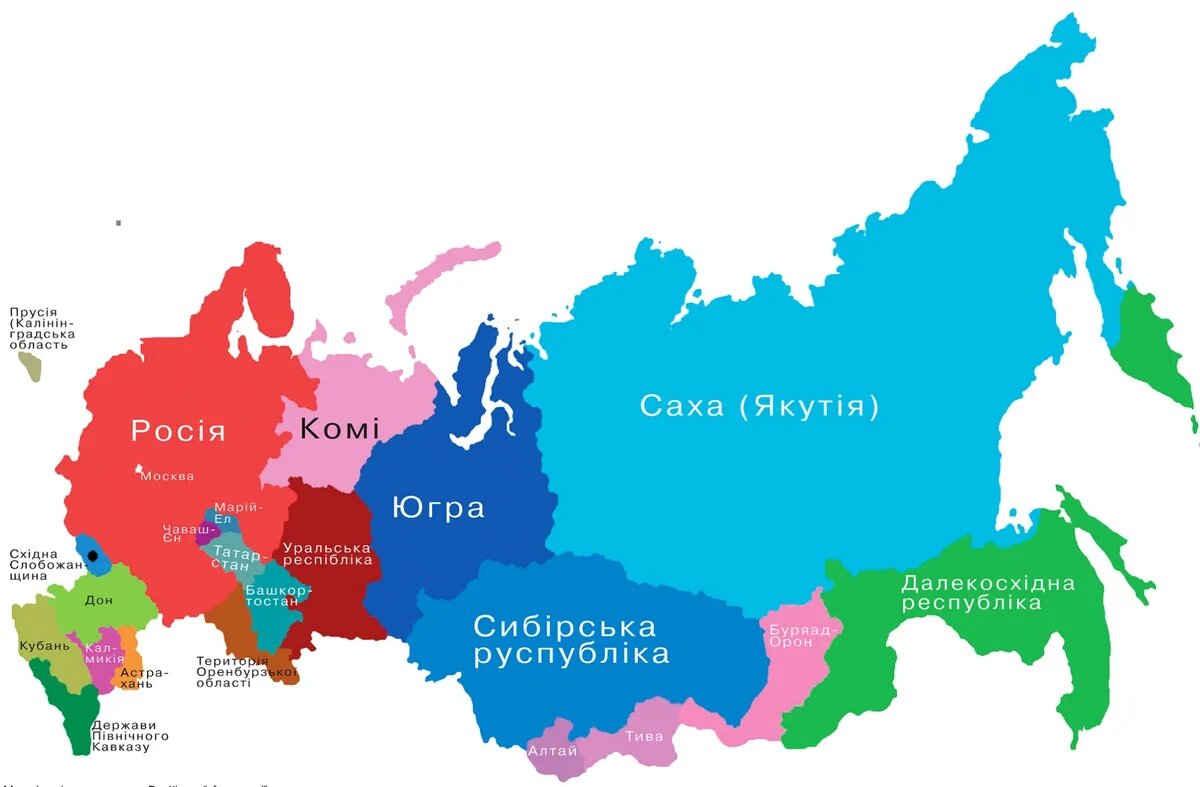 Как выглядит территория россии