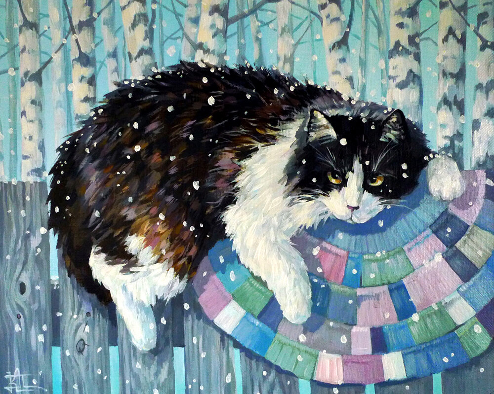 "Первый снег", художник Кира Панина