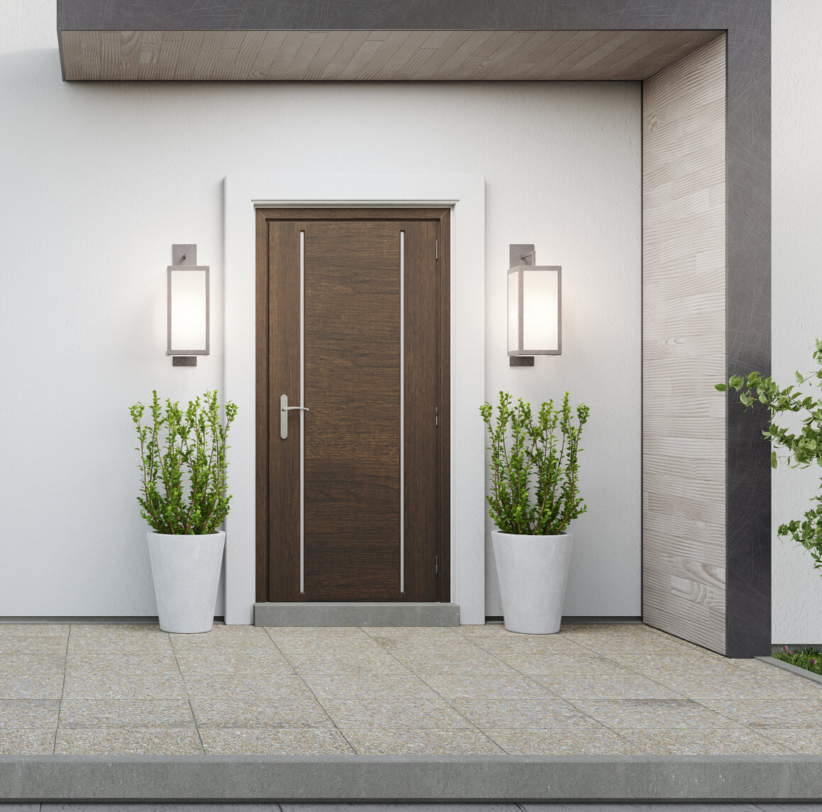 Входная группа в доме должна обладать такими характеристиками, как пропорциональность, сочетаемость с домом и ландшафтом, привлекательный внешний вид, прочность и безопасность. По сути это ворота в ваш дом, поэтому нужно обратить внимание на то, из чего они сделаны и как выглядят.  
Конструкции из ПВХ с профилем KÖMMERLING 76 предохранит жилье от холодного ветра, мороза и шума с улицы. Перегрев жарким летом и слепящее солнце также не страшны за счет мультифункционального стеклопакета со стеклом ClimaGuard Solar. Противовзломная фурнитура Roto NX создаст дополнительную защиту. Можно изготовить двери любой формы, цвета и типа открывания.

Немаловажную роль имеет и наличие порогов. Система KÖMMERLING PremiPlan Plus имеет нулевой порог. Плотность примыкания входной двери обеспечивается специальным механизмом фурнитуры, который приводит в движение уплотнитель порога. Поэтому любой человек может беспрепятственно пройти в помещение без затруднений.
