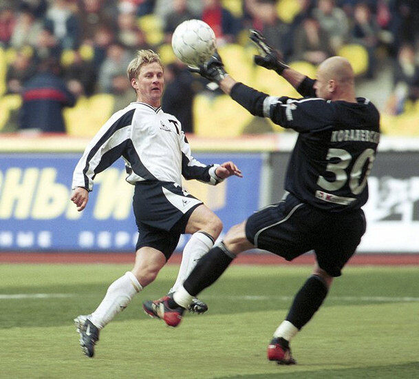 «Торпедо» - «Спартак» (Москва) - 2:1. Победный гол Александра Панова.