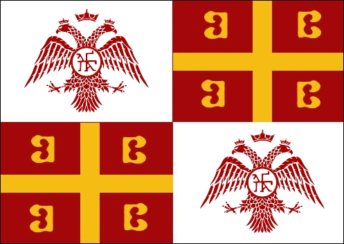 Флаг и герб Ромейской империи в 14 веке