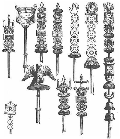 Аквила – виды штандартов древнеримских легионов. Источник изображения wikimedia.commons.
