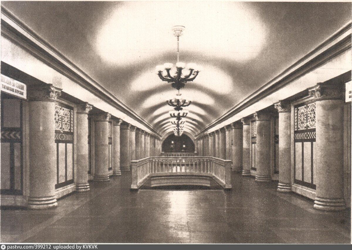 Станция "Павелецкая" Кольцевой линии, 1950-1951.