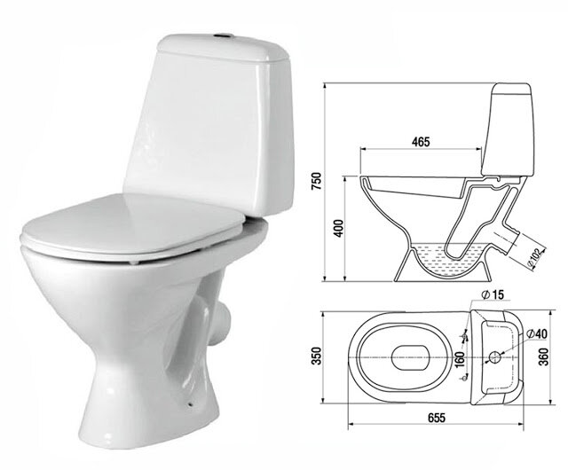 Установка унитаза