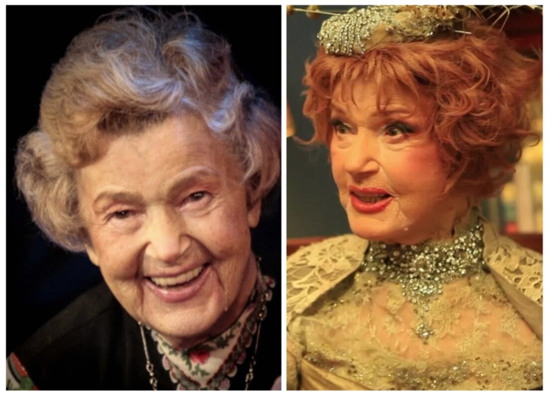 Она до сих пор очаровательна. Возраст виден, конечно, но видна и АКТРИСА, и ЖЕНЩИНА. Коллаж автора.