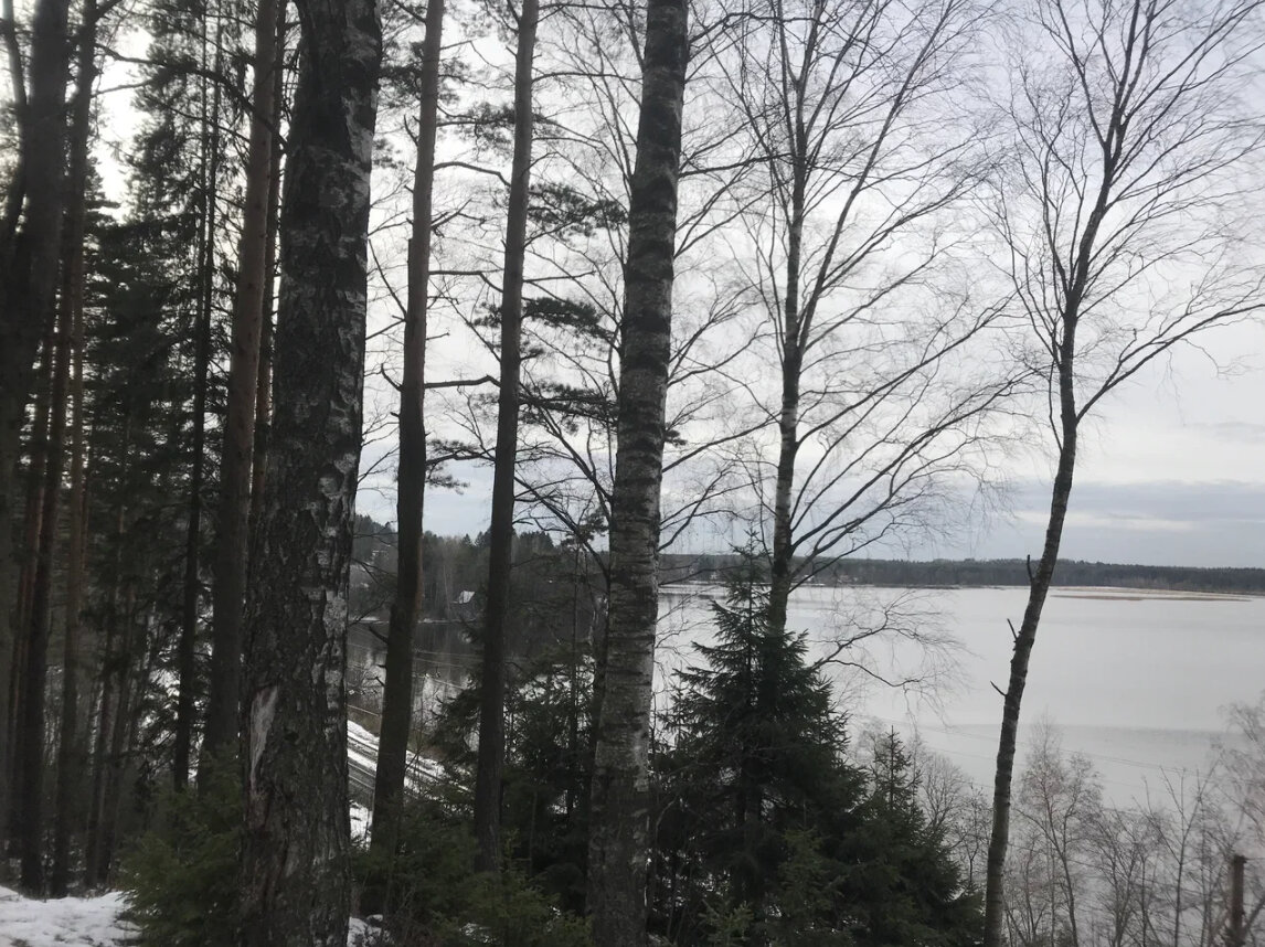 Железная дорога вдоль озера