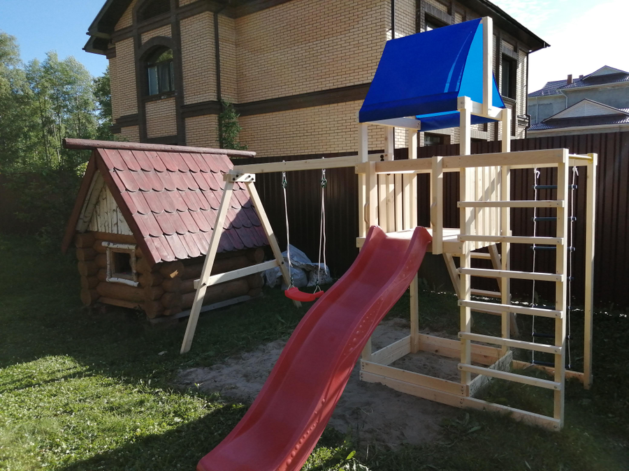 Детская площадка 8-й Элемент (Самсон) Бюджетная детская площадка для дачи. https://clck.ru/TNULa