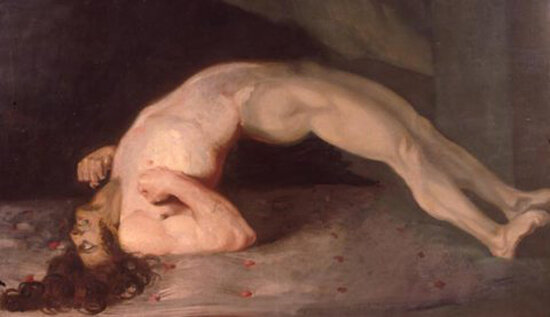 Вот так изгибает человека во время приступа...