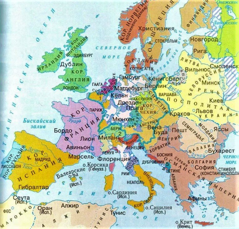 Карта европы 14 века со странами крупно на русском