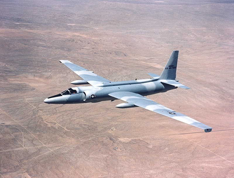 Lockheed U-2C в серой камуфляжной окраске «Sabre», 1975 год. Высотный стратегический разведчик.