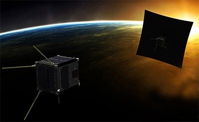 Иллюстрация спутников Pumbaa и Timon за процессом съёмки солнечной короны.