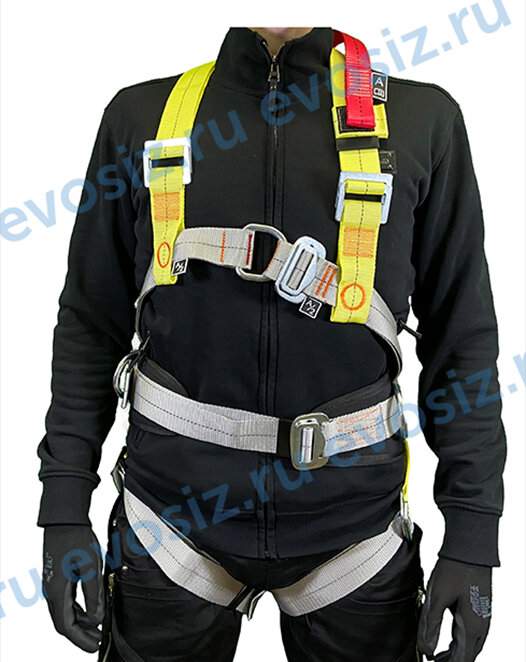 Страховочная привязь Альфа 5.0 вид спереди